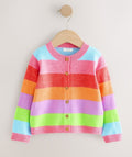 Rainbow Stripe Knit Cardigan
