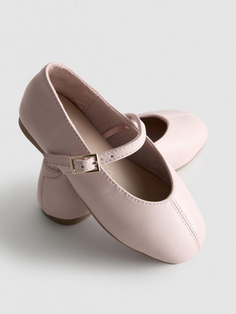 The Edit Leather Ballet Pumps