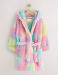Multi Tie-Dye Fleece Dressing Gown