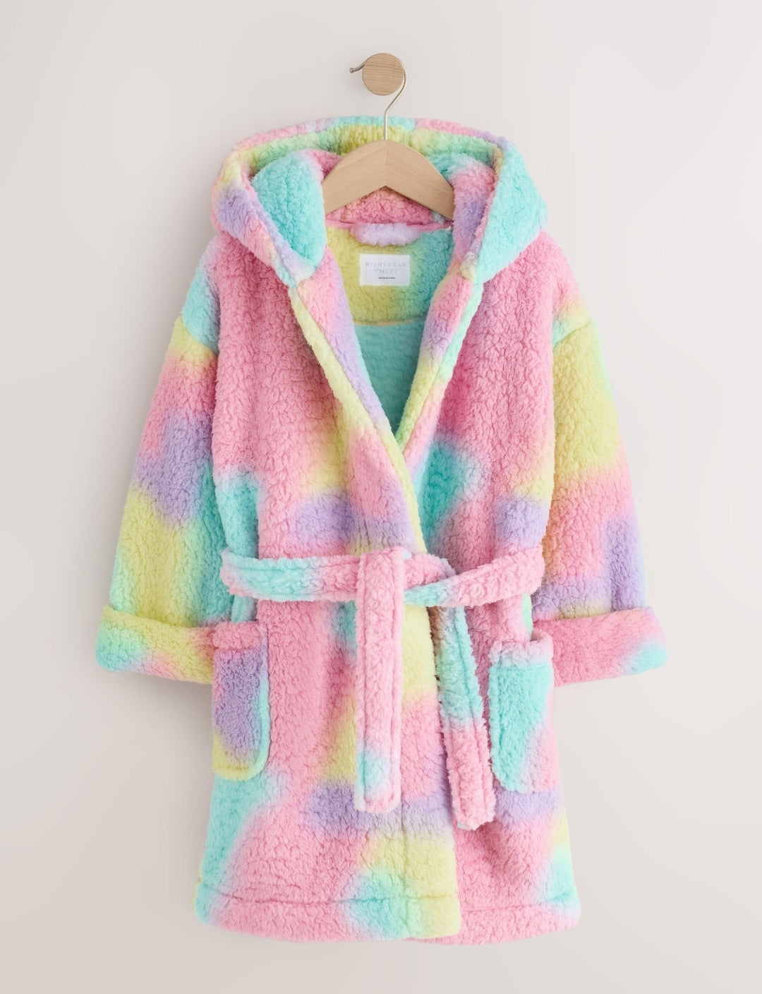 Multi Tie-Dye Fleece Dressing Gown