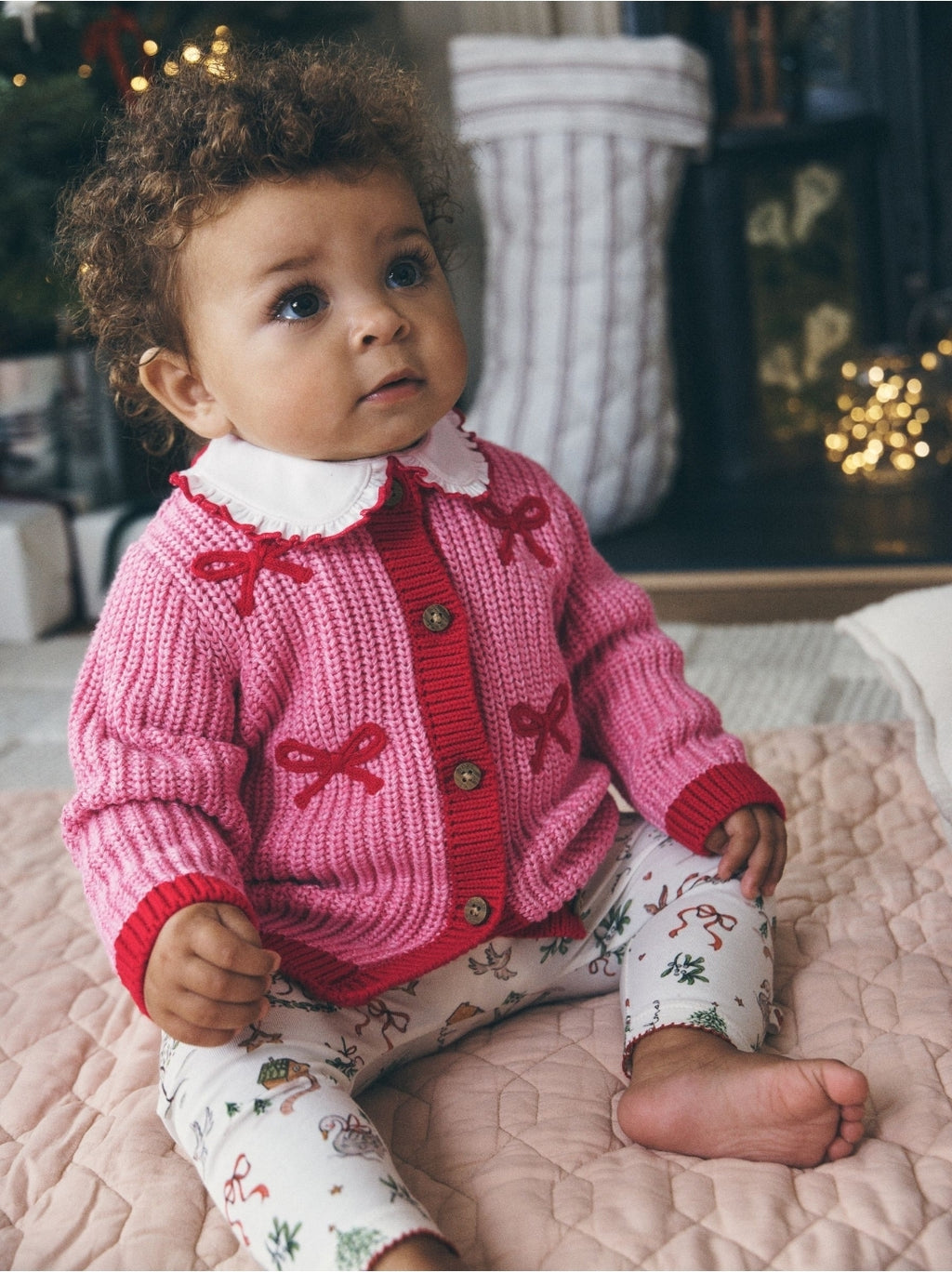 Pink and Red My First Christmas
Baby Cardigan