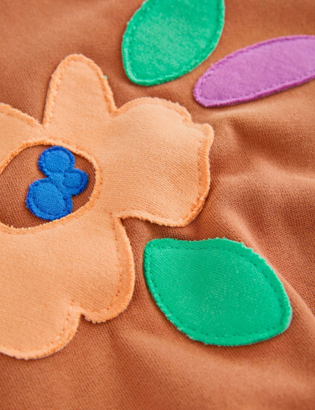 Rust Brown Flowers Crew Neck
Sweatshirt