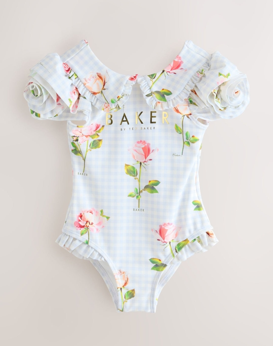 Baker by Ted Baker Gingham Print
Puff Sleeve Swimsuit