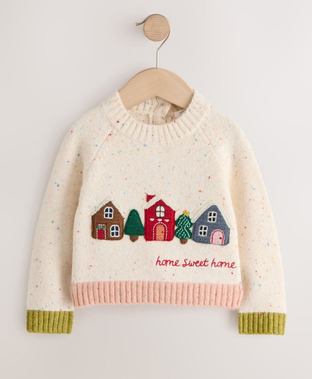 Ecru Home Sweet Home Christmas Jumper