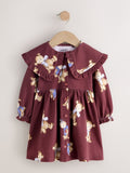 Burgundy Teddy Bear Long Sleeve
Collared Dress