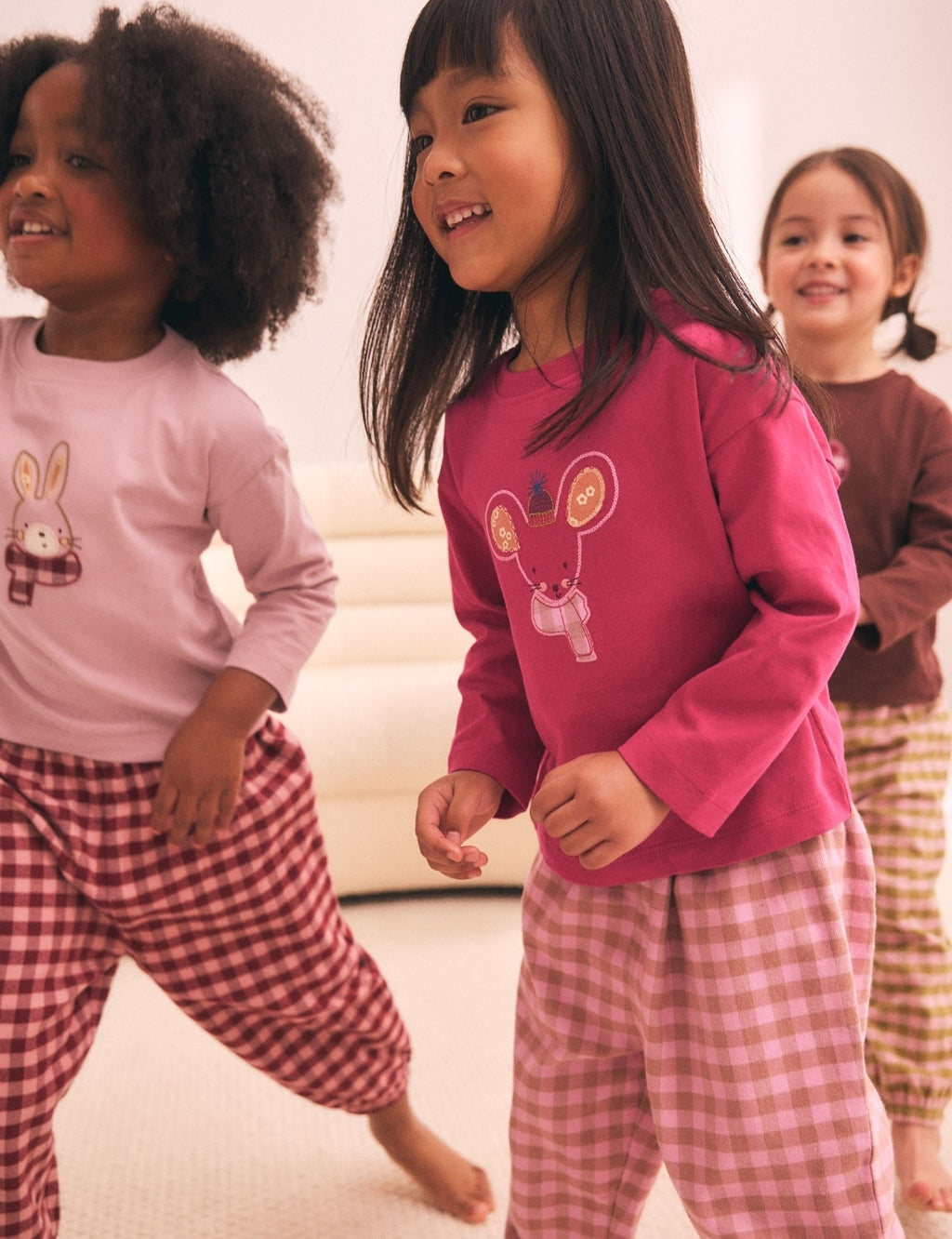 Pink/Green Woven Jogger Pyjamas 3 Pack