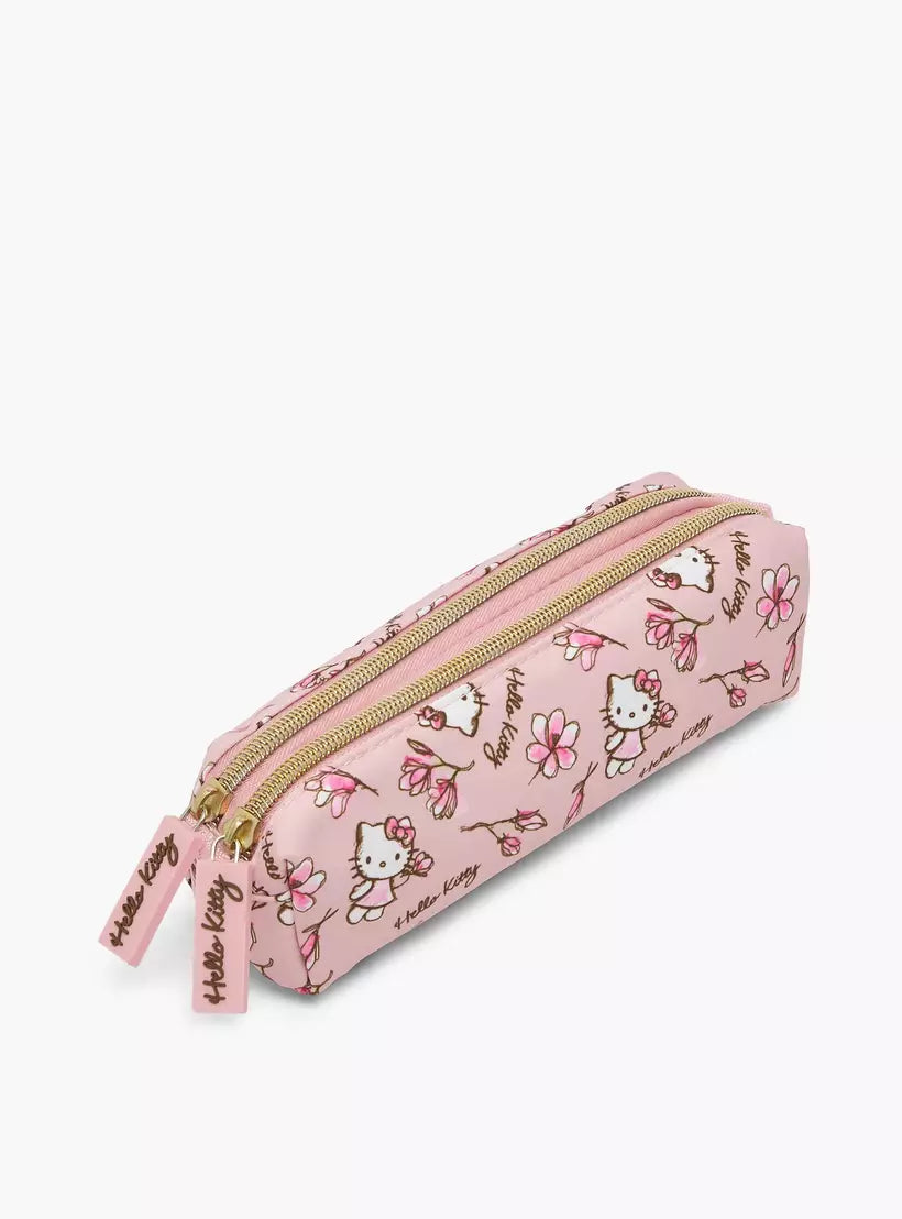 Sanrio Hello Kitty Print Pencil Pouch with 2 Compartment