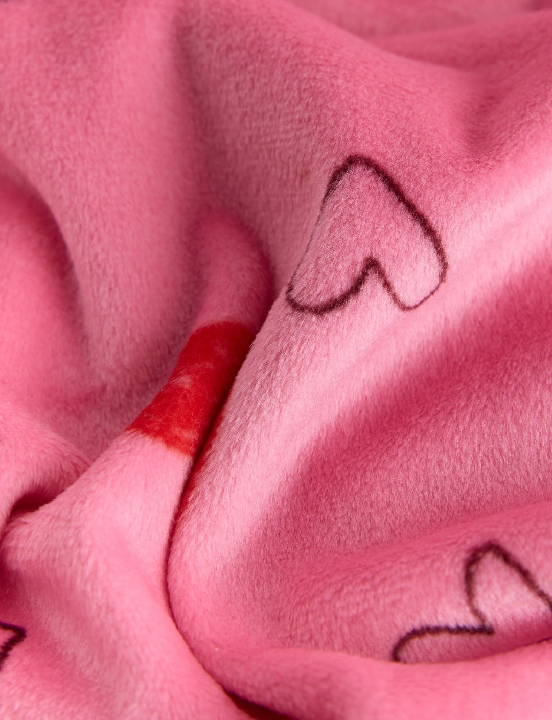 Pink/Red Heart Cosy Fleece Pyjamas