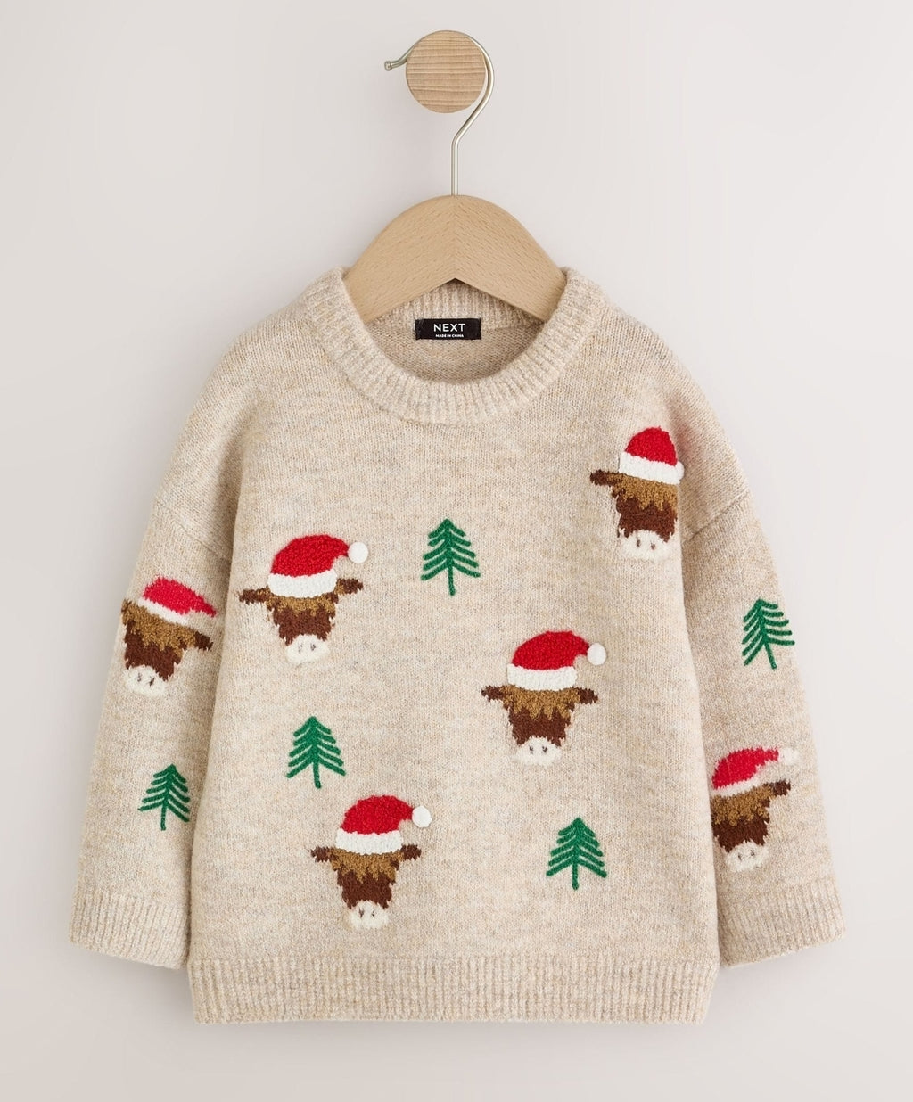 Ecru Christmas Crew Neck Jumper