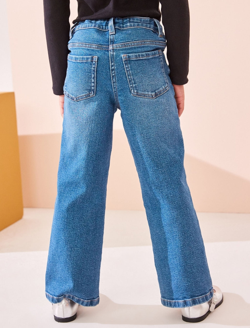 Mid Blue Denim Flare Jeans