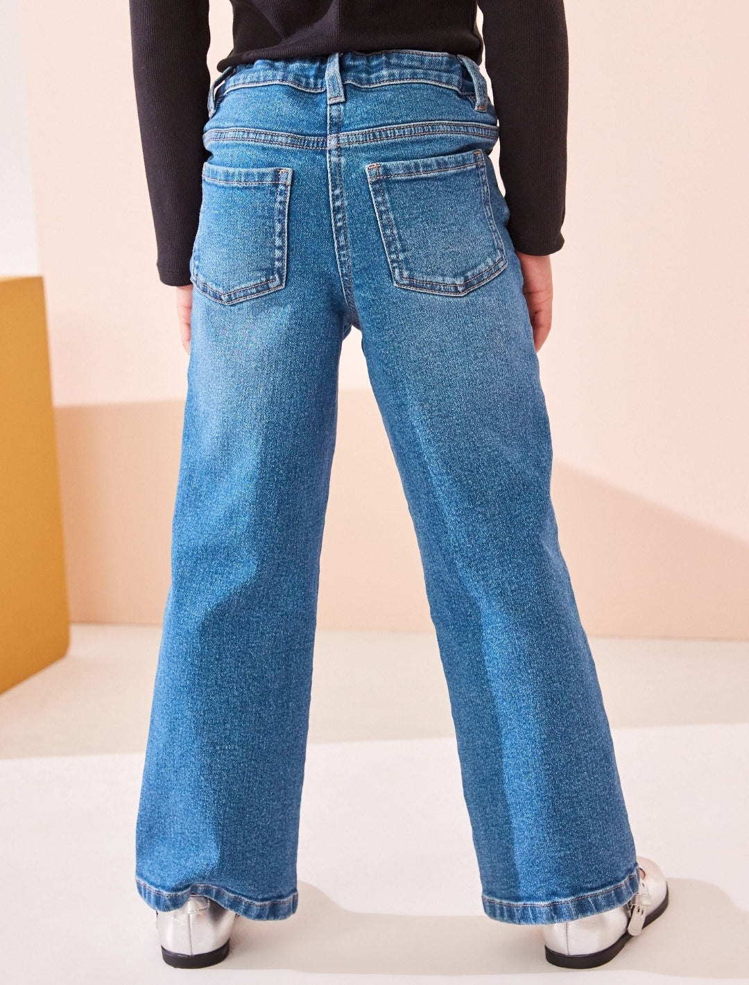 Mid Blue Denim Flare Jeans