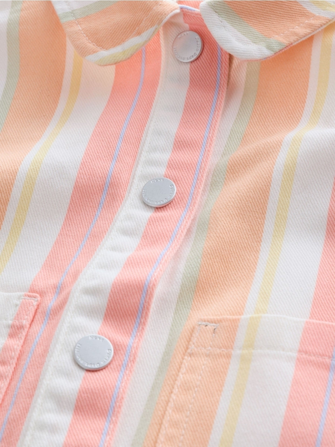 Multi Stripe Printed Jacket And Shorts Set