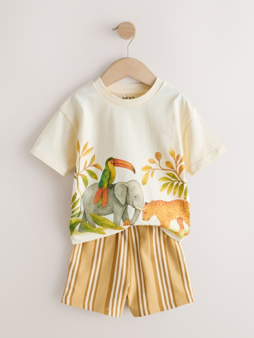 Light Yellow Watercolour Safari
Short Sleeve Back Print T-Shirt