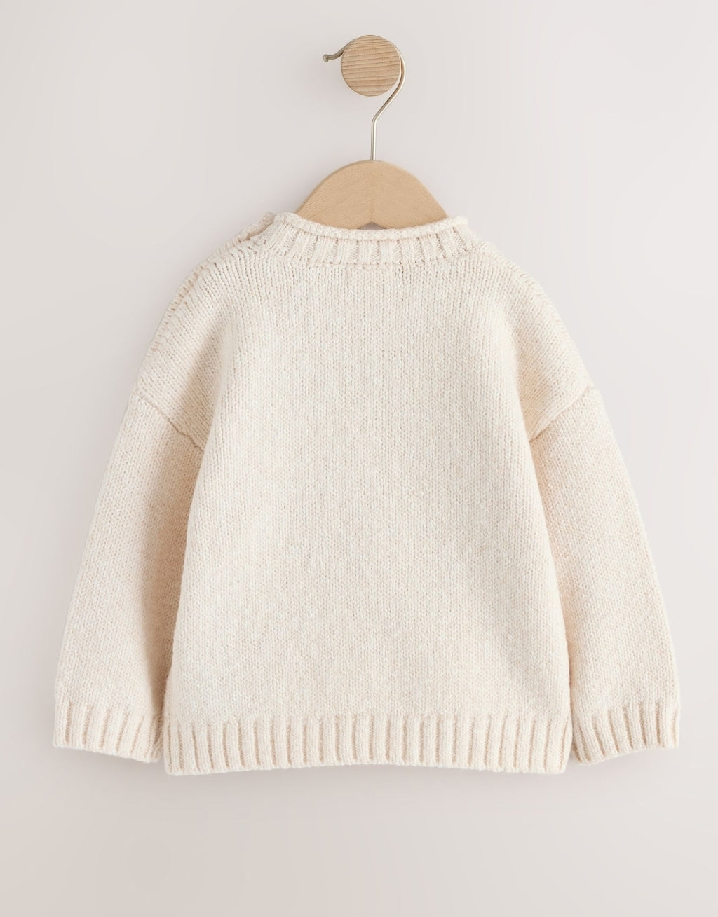 Neutral Bear Character Knitted Crew Neck Jumper