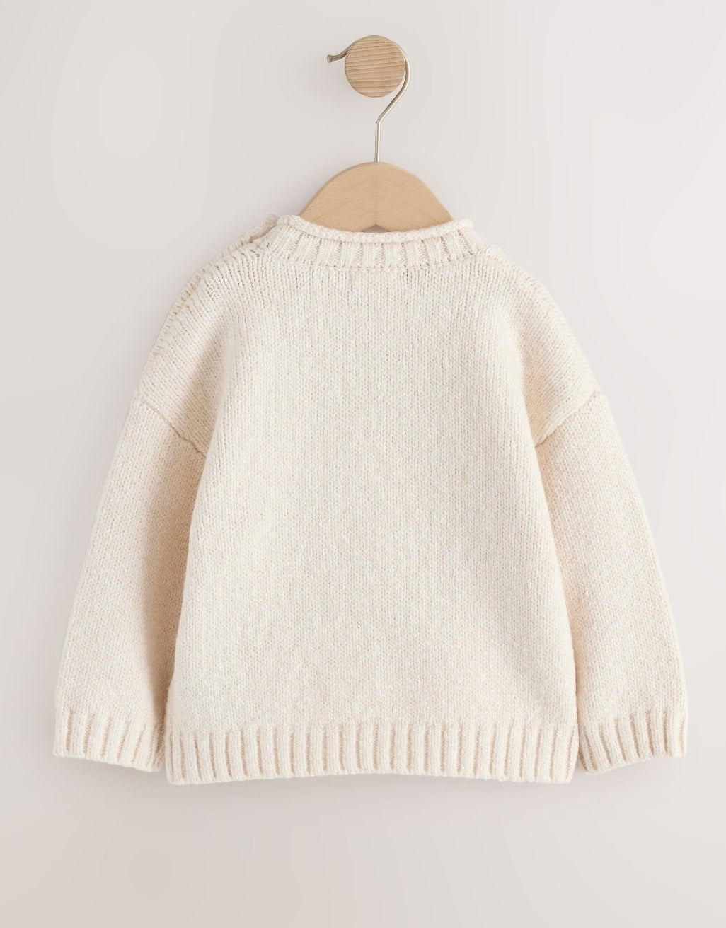 Neutral Bear Character Knitted Crew Neck Jumper