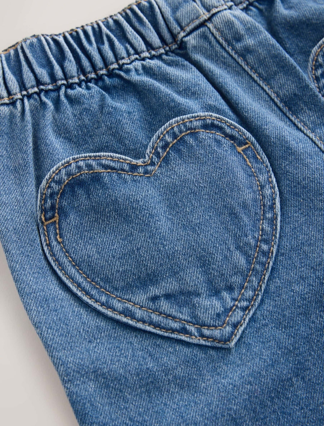 Denim Frill Hem Wide Leg Jeans