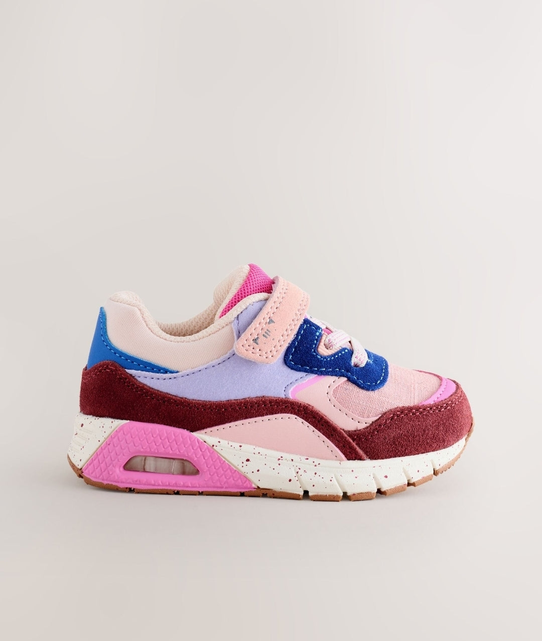 Multi Pink Elastic Lace Chunky Trainers
