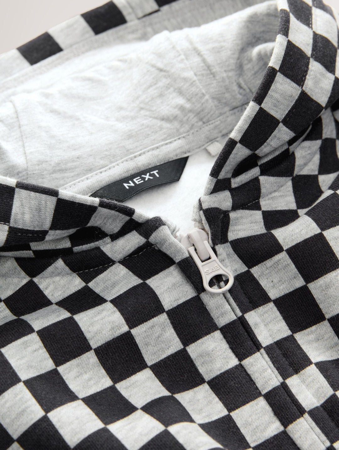 Black White Checkerboard Zip Up
Hoodie