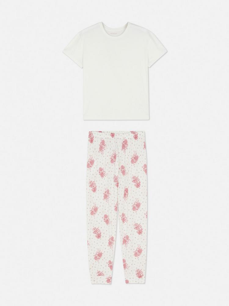 Printed Short Sleeve Pyjama Set