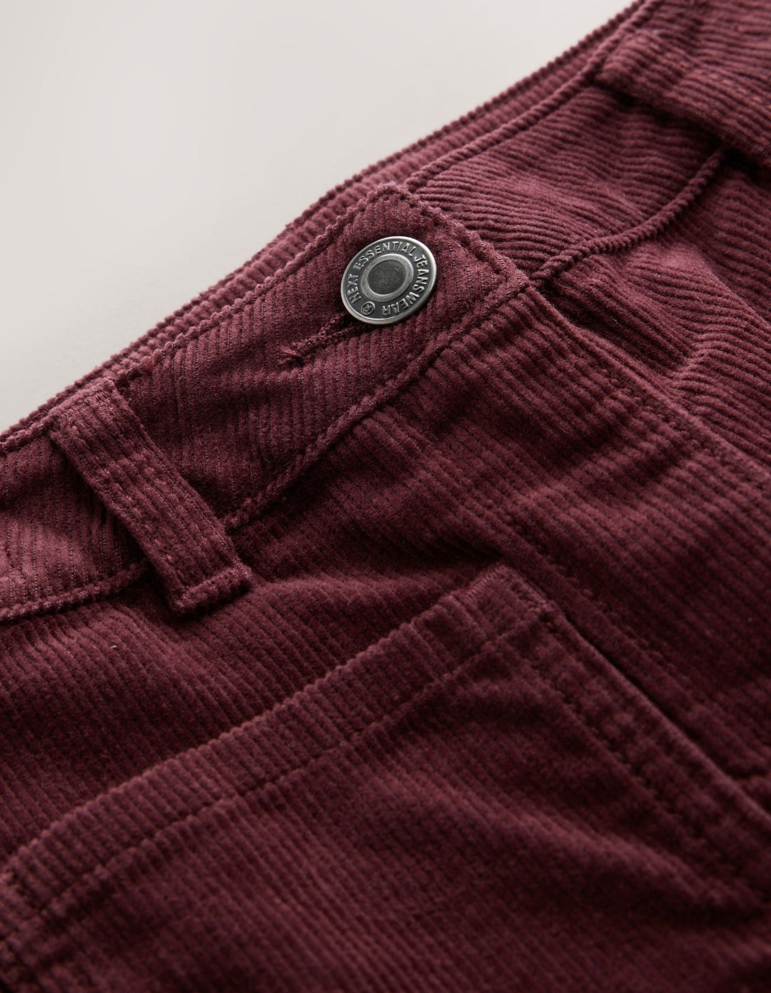 Berry Red Cord Flared Jeans