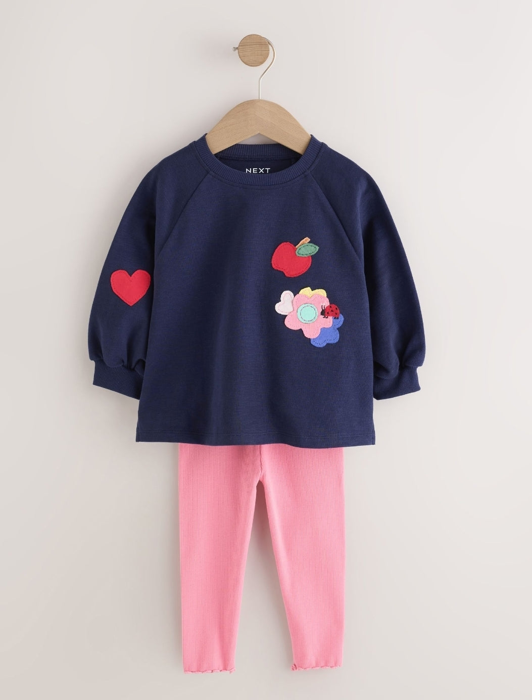 Navy Dog Long Sleeve Top and Leggings Set