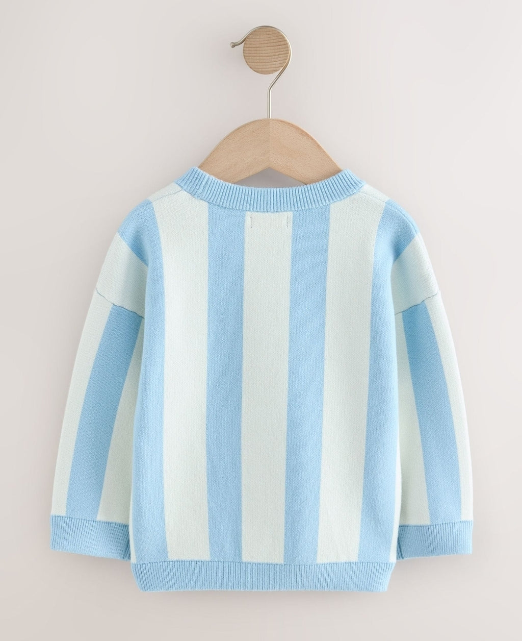 Light Blue Knitted Crew Neck Jumper