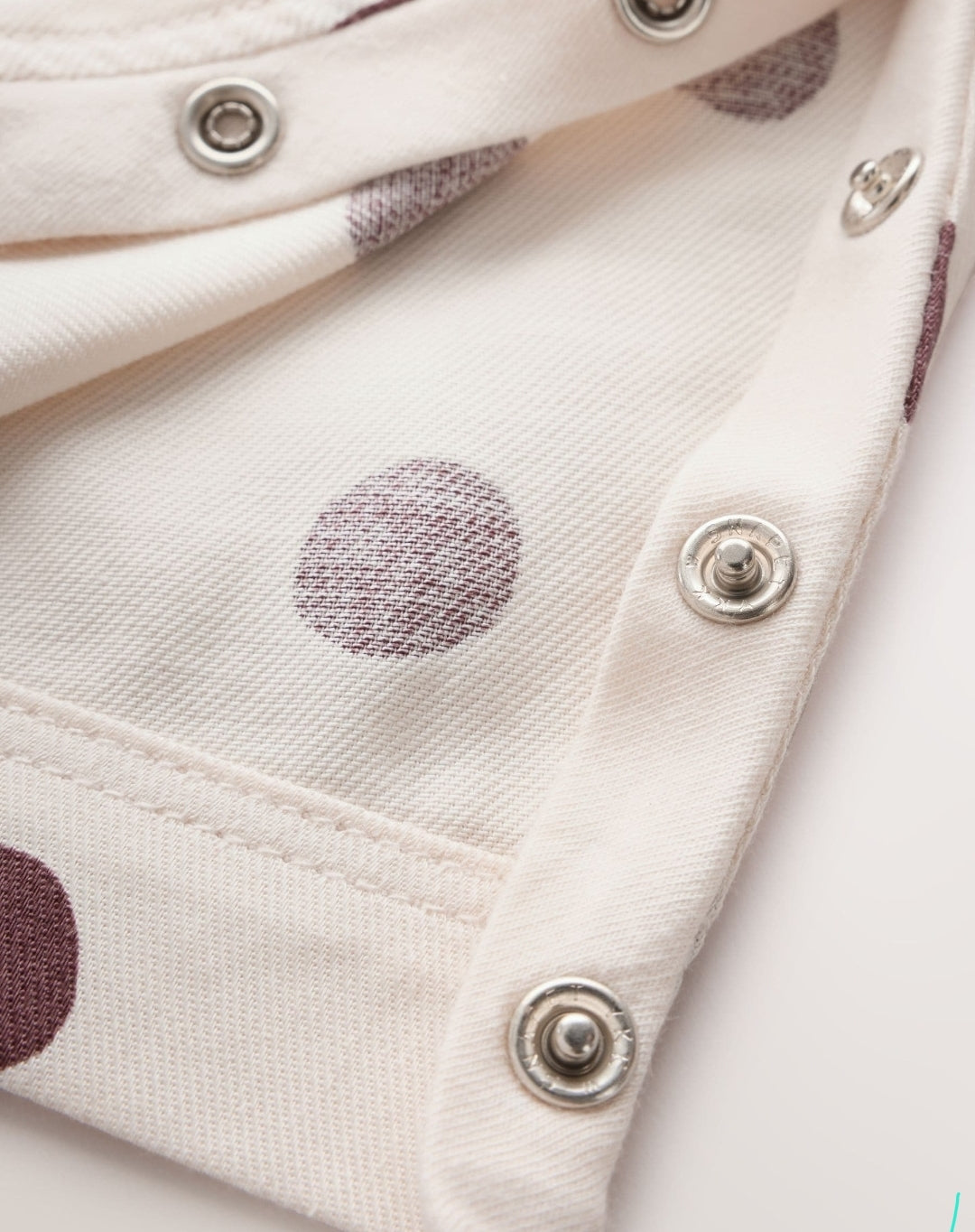 Brown/Cream Spot Baby Long Sleeve Bodysuit And Woven Dung