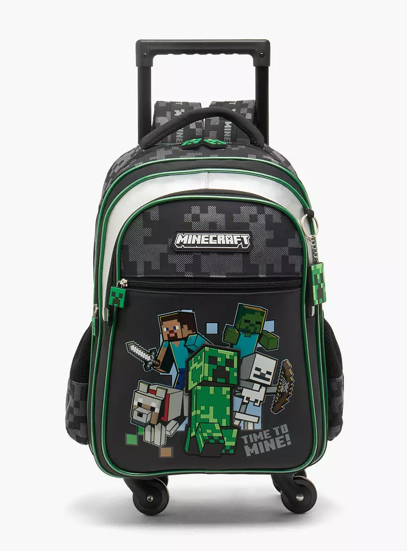 Minecraft Print Trolley Bag 16 inches