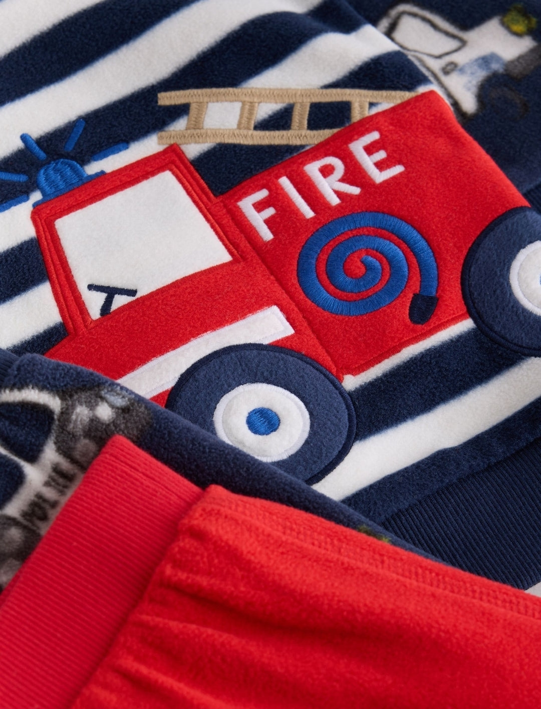 Navy Emergency Vehicles Cosy Fleece Pyjamas 2 Pack
