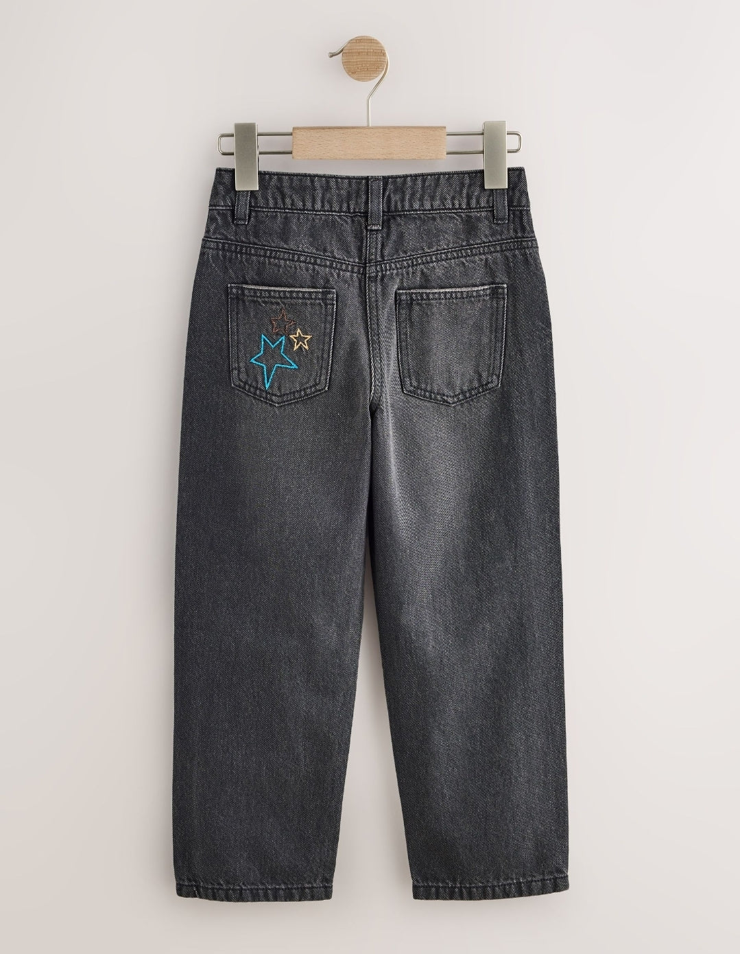 Charcoal Grey Star Diamante
Straight Leg Jeans