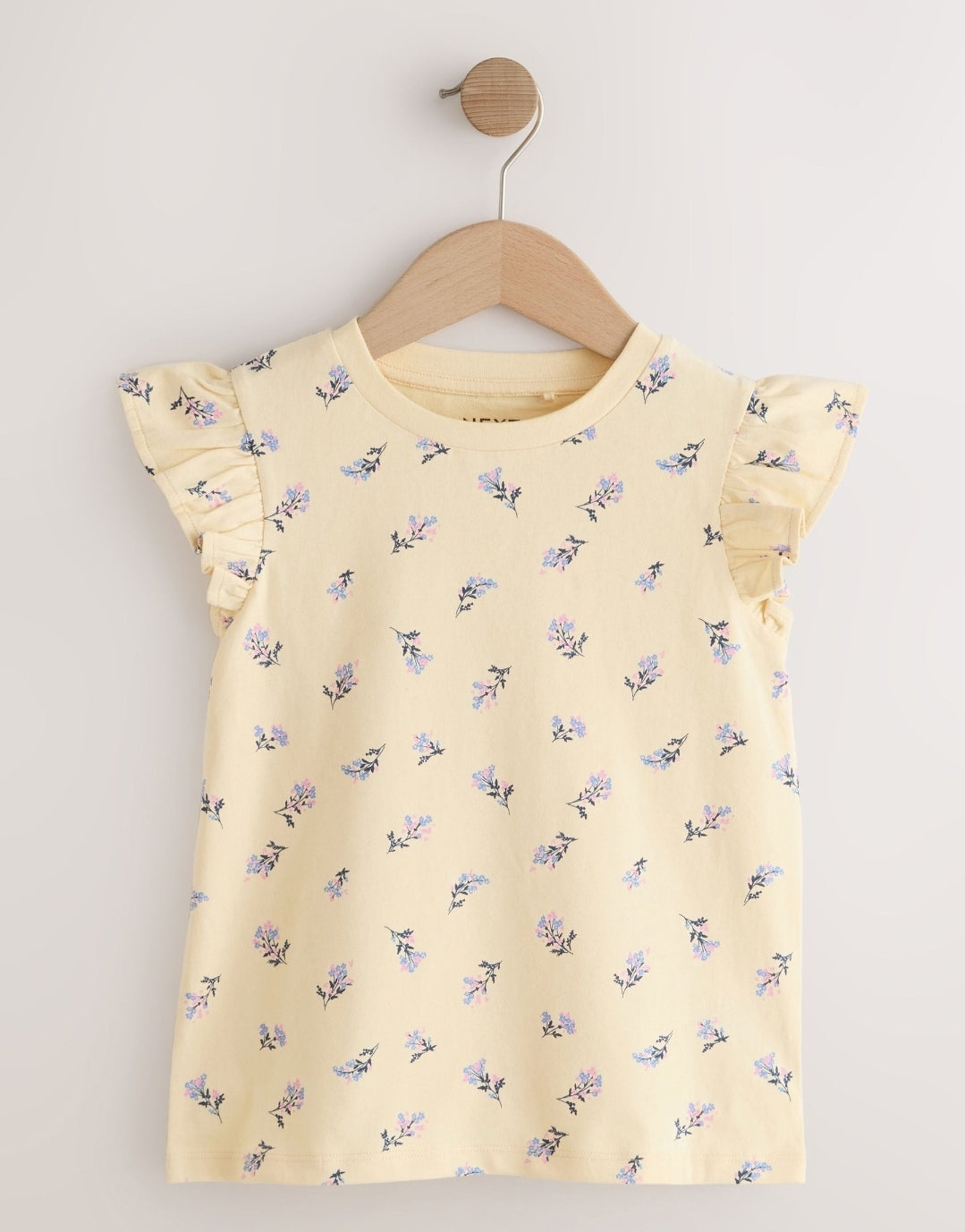 Yellow Ditsy Frill Sleeve T-Shirt 4
Pack