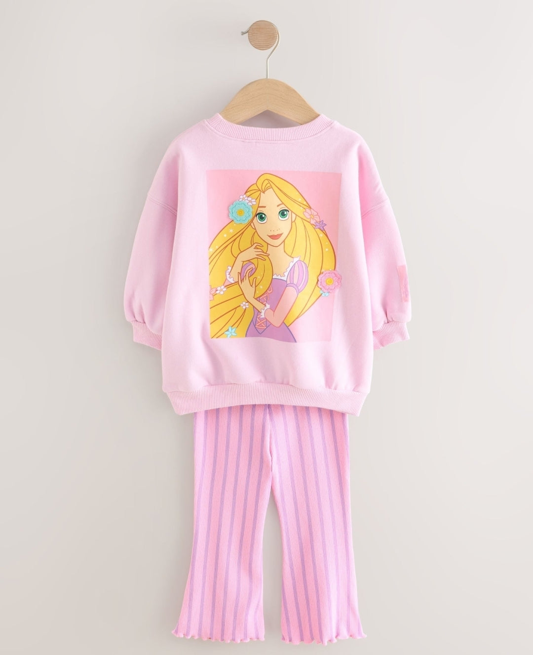 Pink Rapunzel Disney Princess Sweatshirt & Flare Leggings Set