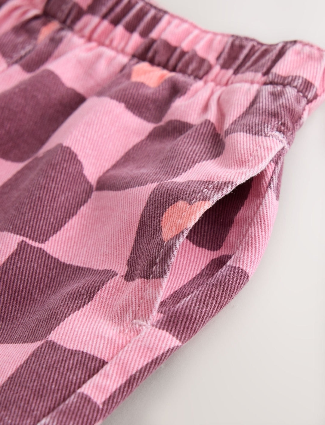 Pink/Burgundy Red Check PrintedJeans