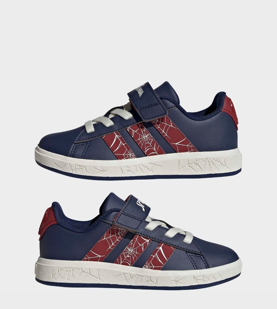adidas Blue Marvel Spiderman Grand
Court Kids Trainers
