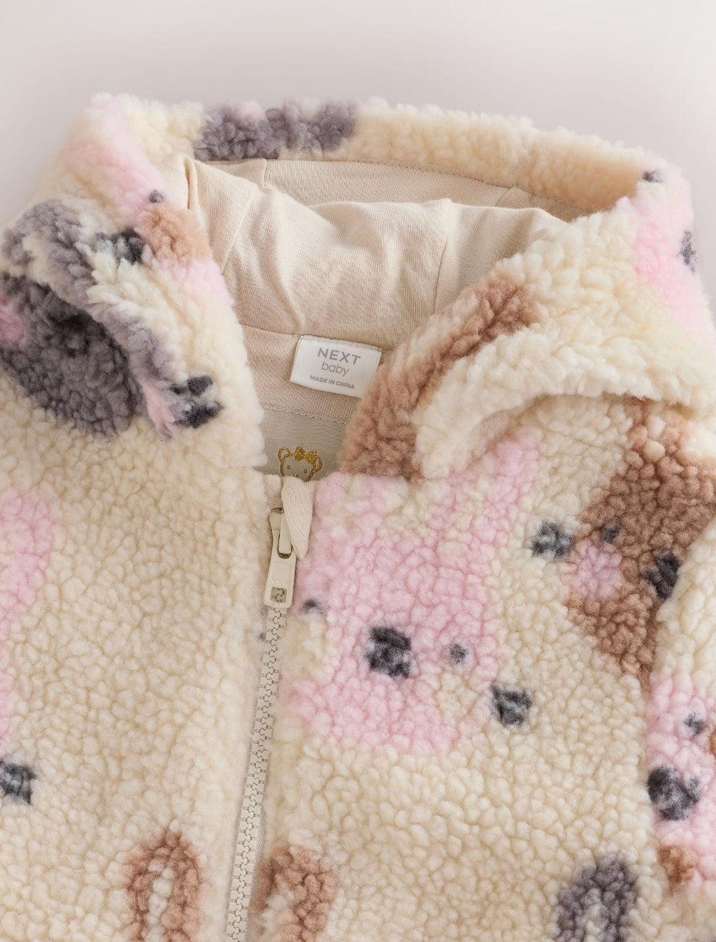 Ecru Bunny All Over Print Borg
Hooded Baby