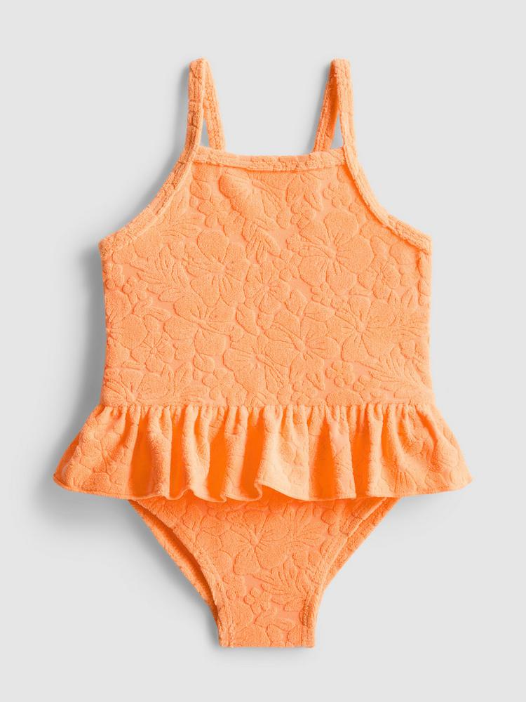 Textured Ruffle Swimsuit