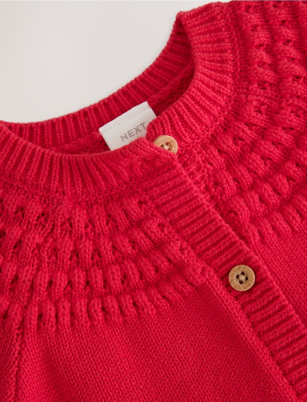 Red Heart Crochet Pocket Heart Pocket Button Through Baby