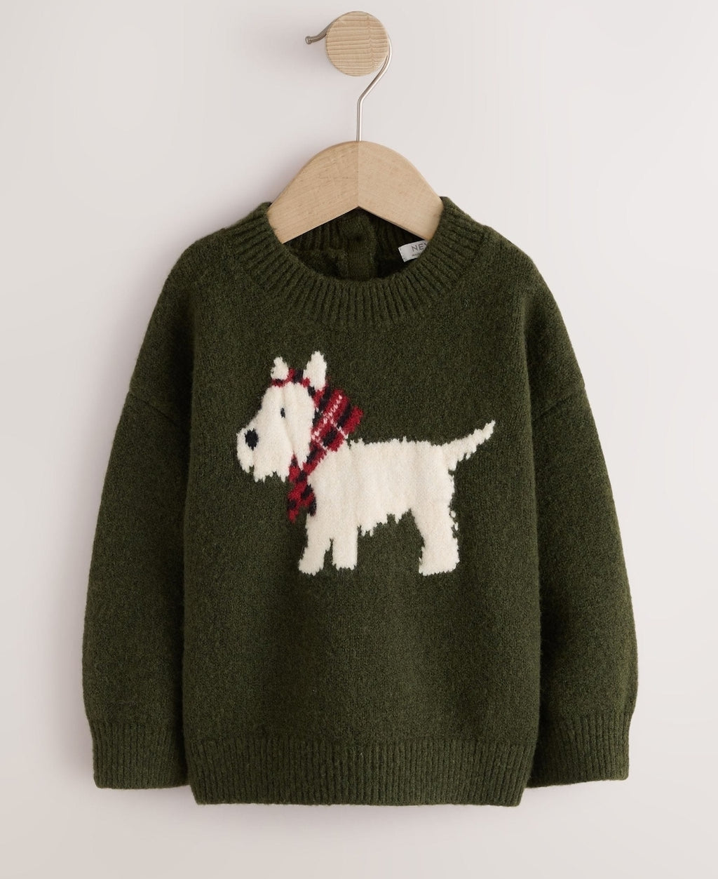 Green Scotty Dog Boxy Jumper