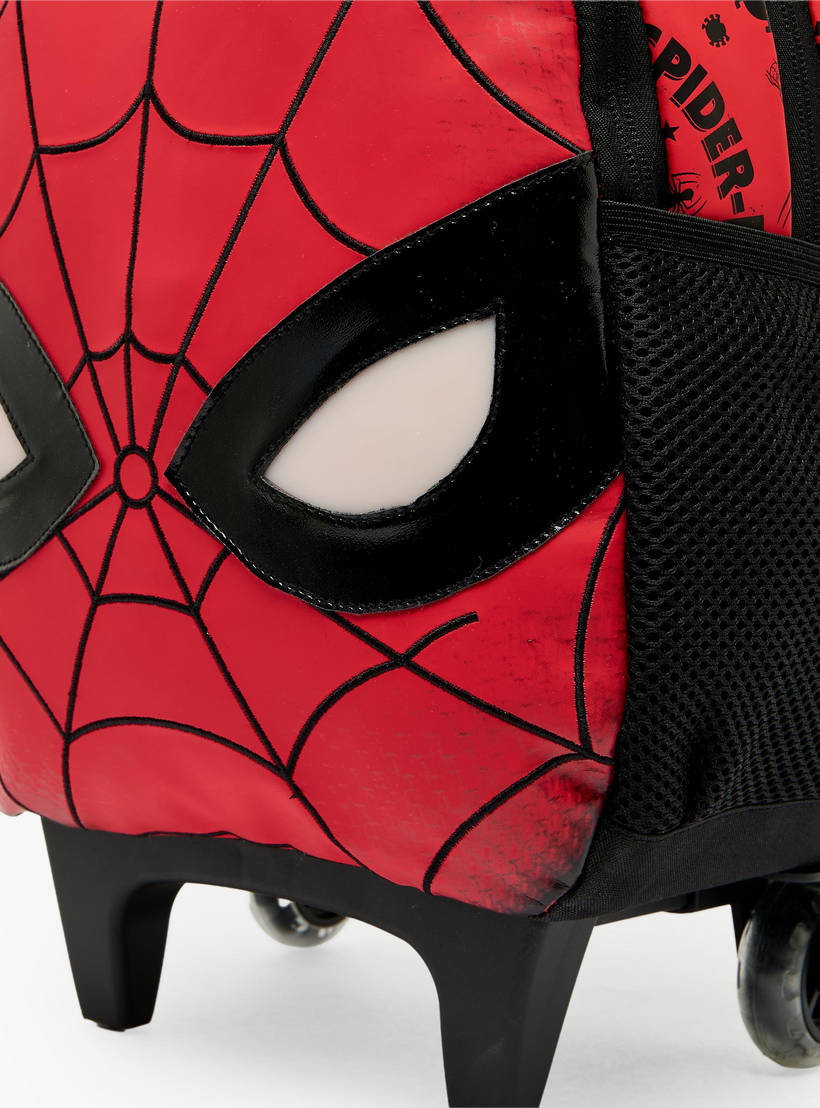 Spiderman Print Light Up Trolley Bag 14 inches