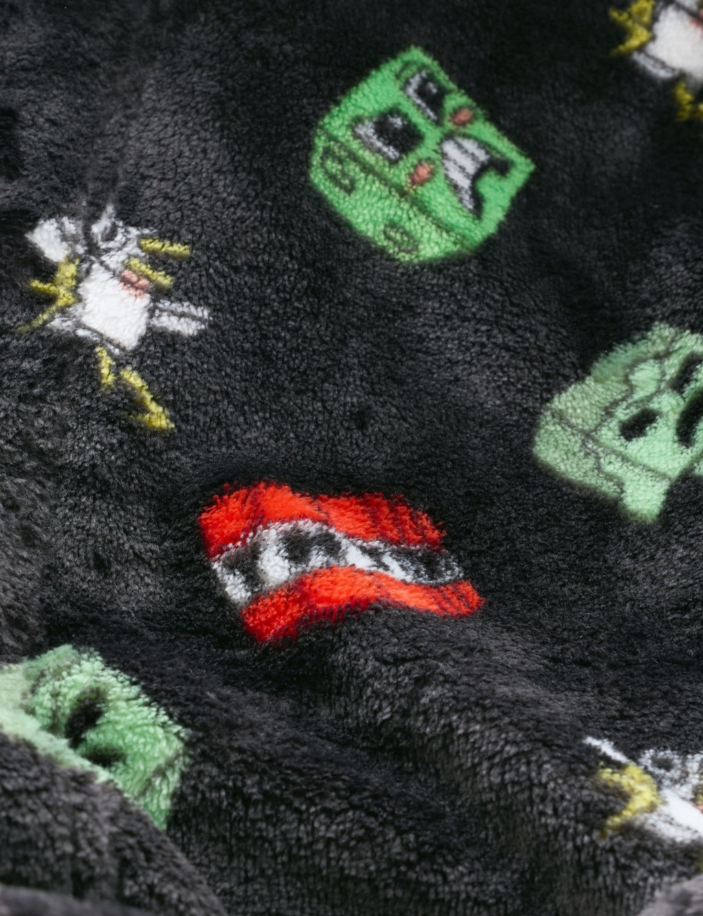Black Minecraft Fleece Robe