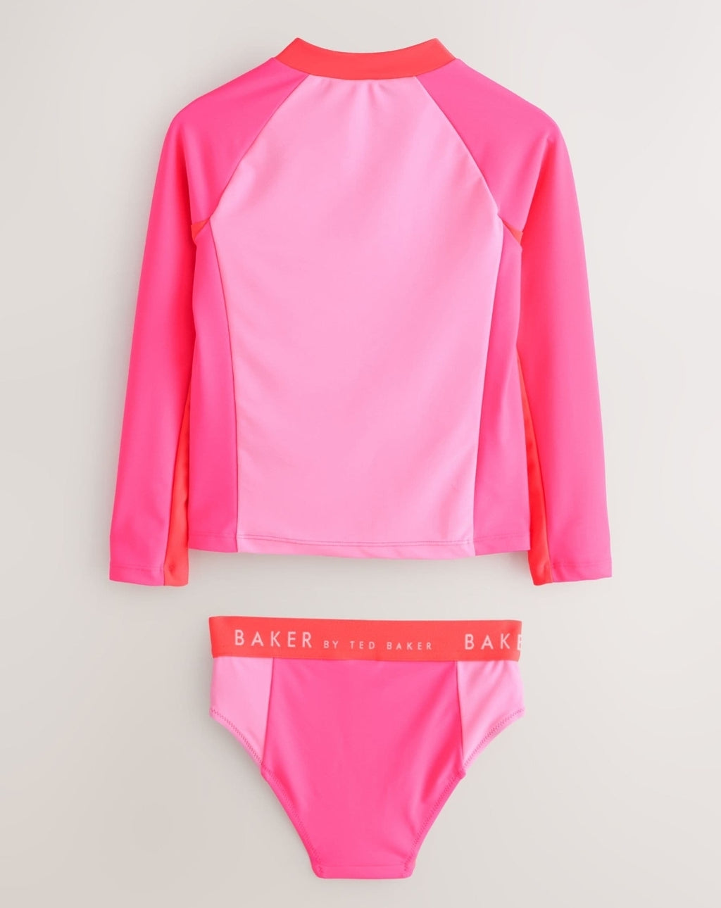 Baker by Ted Baker Pink Colour Block Rach 3 Piece Vest and Bikini
