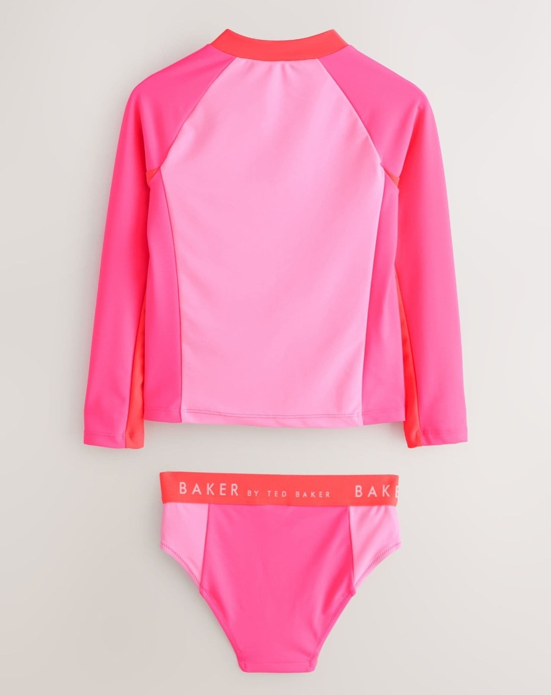 Baker by Ted Baker Pink Colour Block Rach 3 Piece Vest and Bikini