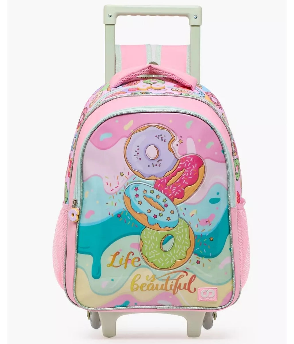 Printed 5-Piece School Trolley Bag Set 16 inches
