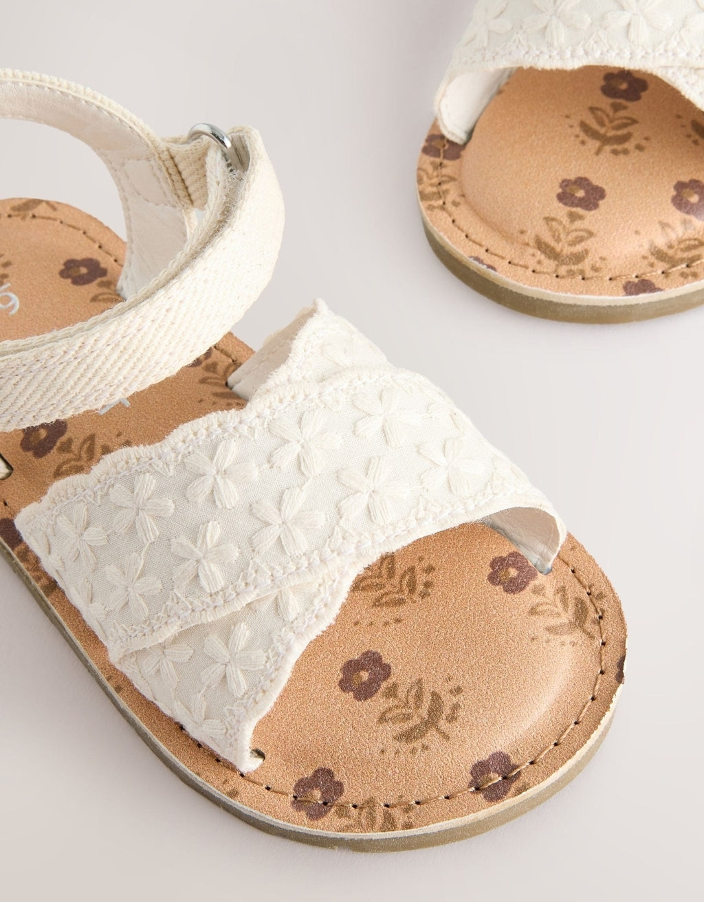 White Broderie Sandals