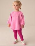 Bright Pink Sweatshirt and Leggings Set
