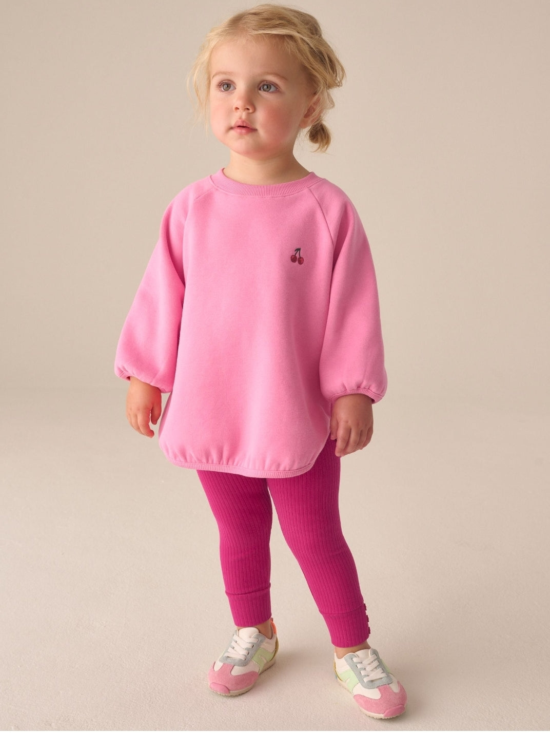 Bright Pink Sweatshirt and Leggings Set