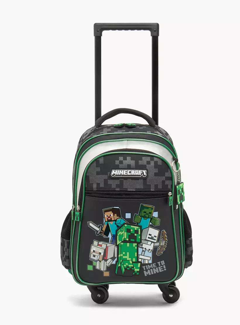 Minecraft Print Trolley Bag 16 inches