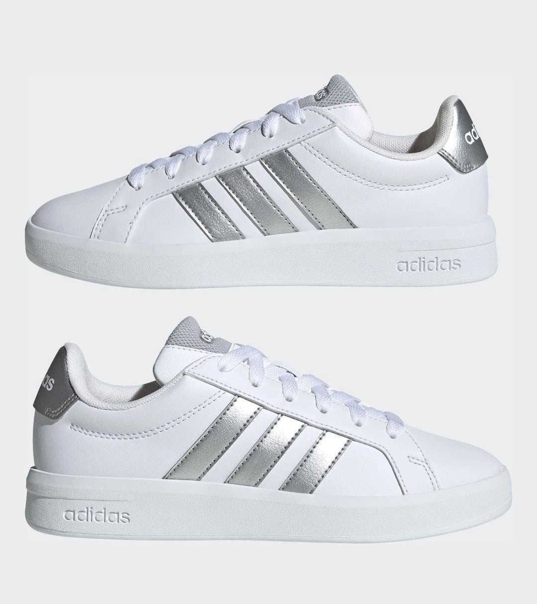 adidas White/Silver Grand Court 3.0
Junior Trainers