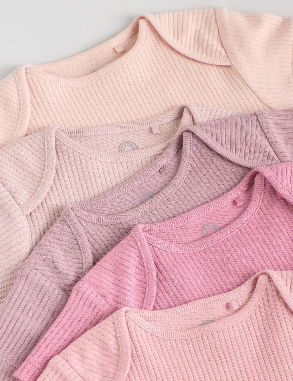 Pink 5 Pack Short Sleeve Baby
Bodysuits