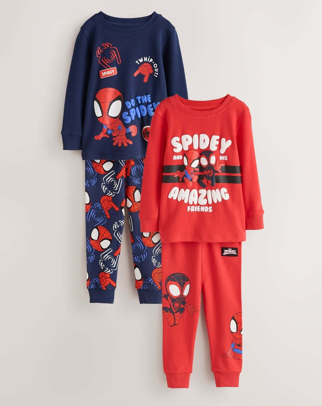 Red/Navy Spidey Snuggle Pyjamas 2 Pack